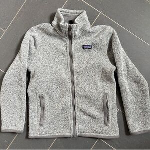 Patagonia Kids Light Gray Fleece Jacket